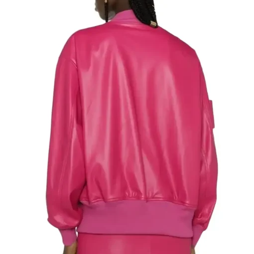 womens-pink-faux-leather-bomber-jacket