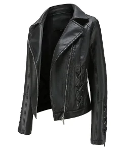 womens-slim-fit-black-faux-leather-zip-up-jacket