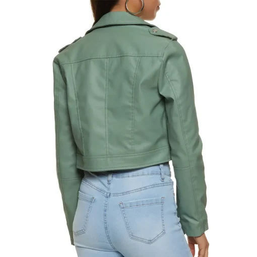 womens-solid-green-faux-leather-moto-jacket