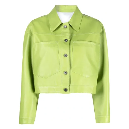 womens-spread-collar-green-faux-leather-jacket