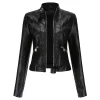 womens-stand-collar-black-faux-leather-short-jacket