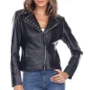 womens-studded-collar-black-faux-leather-jacket
