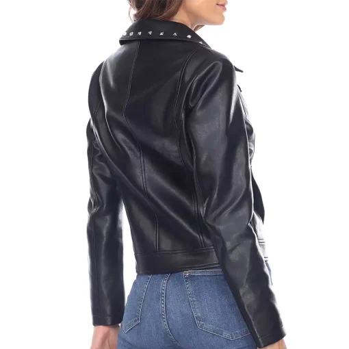 womens-studded-collar-black-faux-leather-jacket