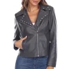 womens-studded-collar-gray-faux-leather-jacket