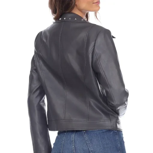 womens-studded-collar-gray-faux-leather-jacket