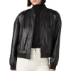 womens-zip-up-black-faux-leather-bomber-jacket