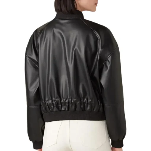 womens-zip-up-black-faux-leather-bomber-jacket