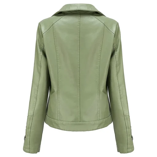 womens-zip-up-green-faux-leather-slim-fit-jacket