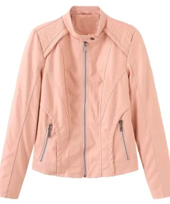 womens-zip-up-pink-faux-leather-biker-jacket