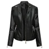womens-zipper-black-faux-leather-biker-jacket