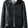 mens-black-faux-leather-bomber-biker-jacket