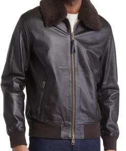 mens-dark-brown-faux-leather-bomber-jacket-with-shearling-collar