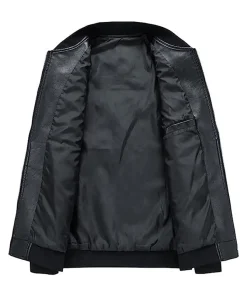 mens-faux-leather-black-motorcycle-bomber-jacket