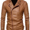 mens-vintage-asymmetric-zip-brown-faux-leather-jacket