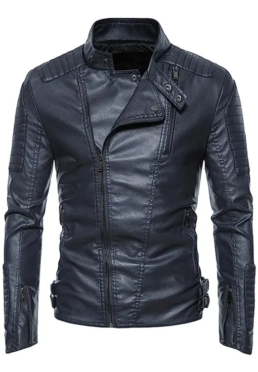 mens-vintage-asymmetric-zip-dark-blue-faux-leather-jacket