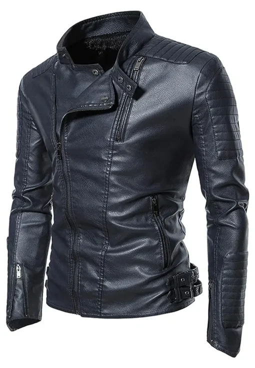 mens-vintage-asymmetric-zip-dark-blue-faux-leather-jacket