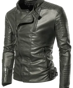 mens-vintage-asymmetric-zip-green-faux-leather-jacket