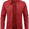 mens-zip-up-red-faux-leather-jacket