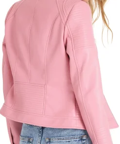 snap-tab-collar-womens-pink-faux-leather-biker-jacket