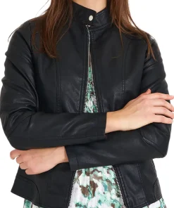 womens-black-faux-leather-basic-biker-jacket
