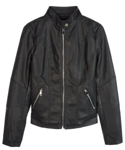 womens-black-faux-leather-basic-biker-jacket