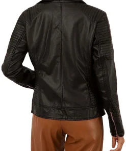 womens-black-faux-leather-casual-biker-jacket