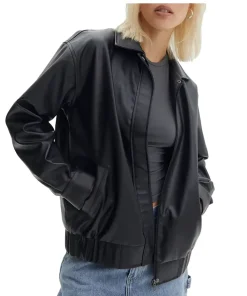 womens-black-faux-leather-drop-shoulder-oversized-jacket