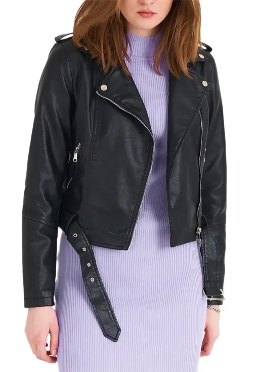 womens-black-faux-leather-light-jacket