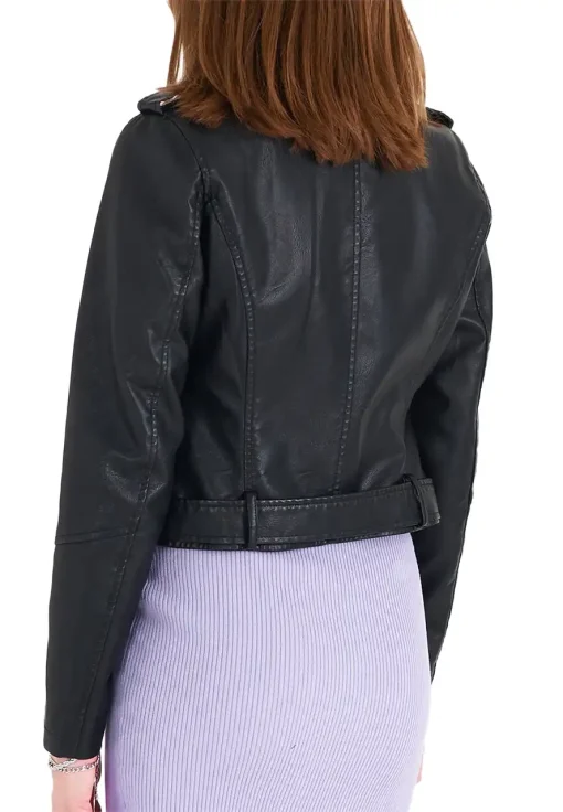 womens-black-faux-leather-light-jacket