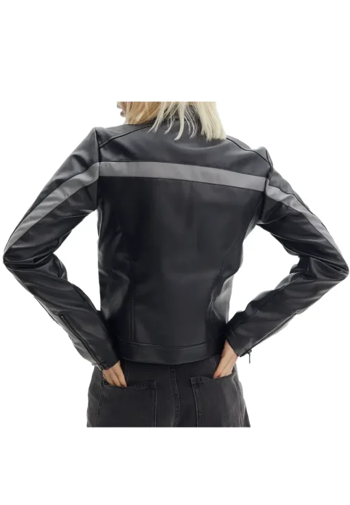womens-black-faux-leather-long-sleeve-biker-jacket