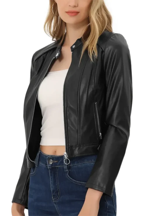 womens-black-faux-leather-short-biker-jacket
