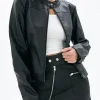 womens-black-faux-leather-snap-collar-jacket