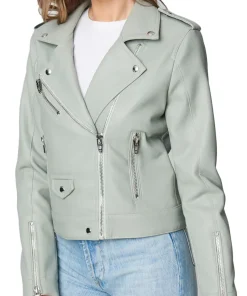 womens-brando-green-faux-leather-biker-jacket