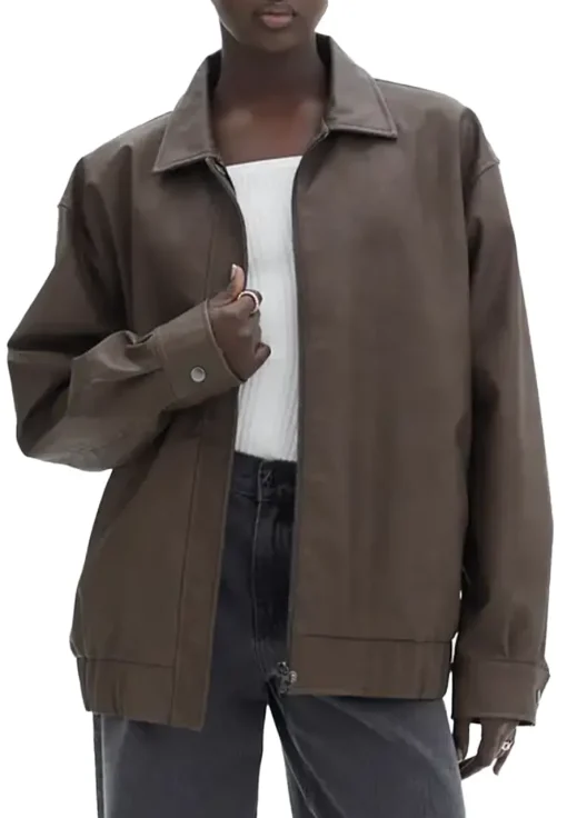 womens-brown-faux-leather-drop-shoulder-oversized-jacket