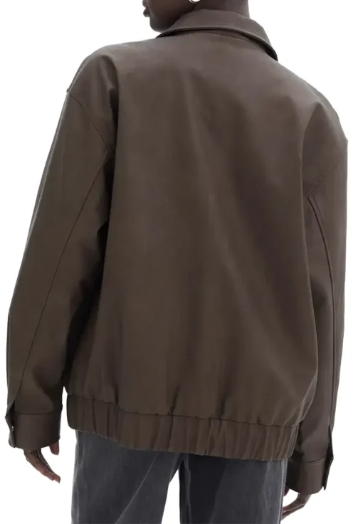 womens-brown-faux-leather-drop-shoulder-oversized-jacket