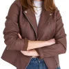 womens-casual-brown-faux-leather-biker-jacket