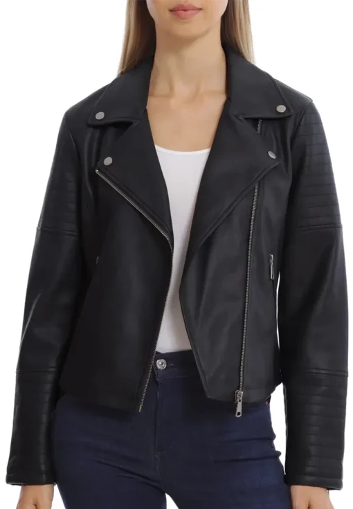 womens-classic-black-faux-leather-biker-jacket