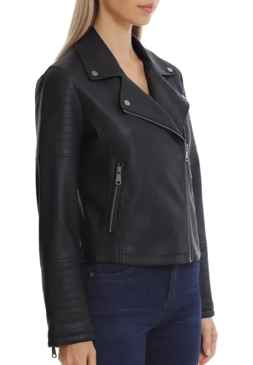 womens-classic-black-faux-leather-biker-jacket