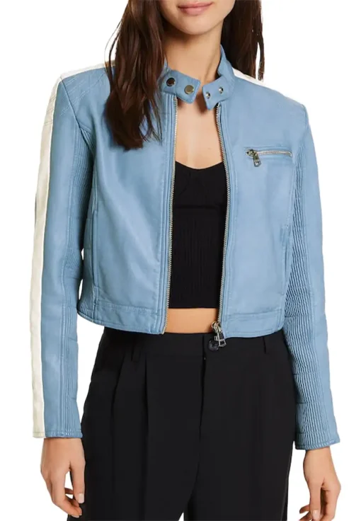 womens-faded-blue-faux-leather-jacket-with-side-stripe