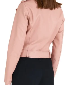 womens-pink-faux-leather-light-jacket