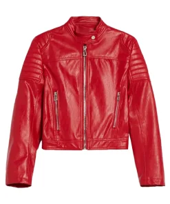 womens-red-faux-leather-biker-racing-jacket