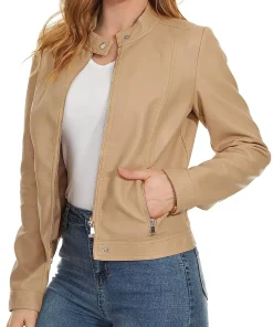 womens-zip-up-motorcycle-camel-faux-leather-jacket