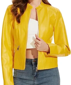 womens-zip-up-motorcycle-yellow-faux-leather-jacket
