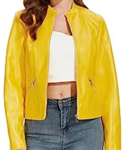 womens-zip-up-motorcycle-yellow-faux-leather-jacket
