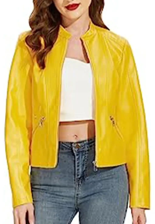 womens-zip-up-motorcycle-yellow-faux-leather-jacket