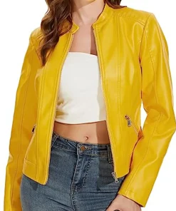 womens-zip-up-motorcycle-yellow-faux-leather-jacket