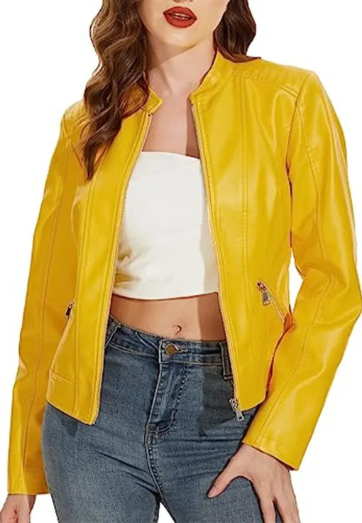 womens-zip-up-motorcycle-yellow-faux-leather-jacket