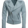 womens-zipper-pockets-blue-faux-leather-jacket