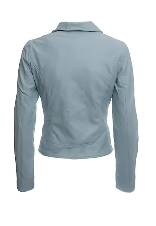 womens-zipper-pockets-blue-faux-leather-jacket