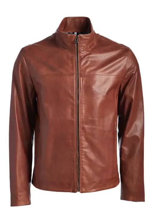 mens-cognac-faux-leather-jacket